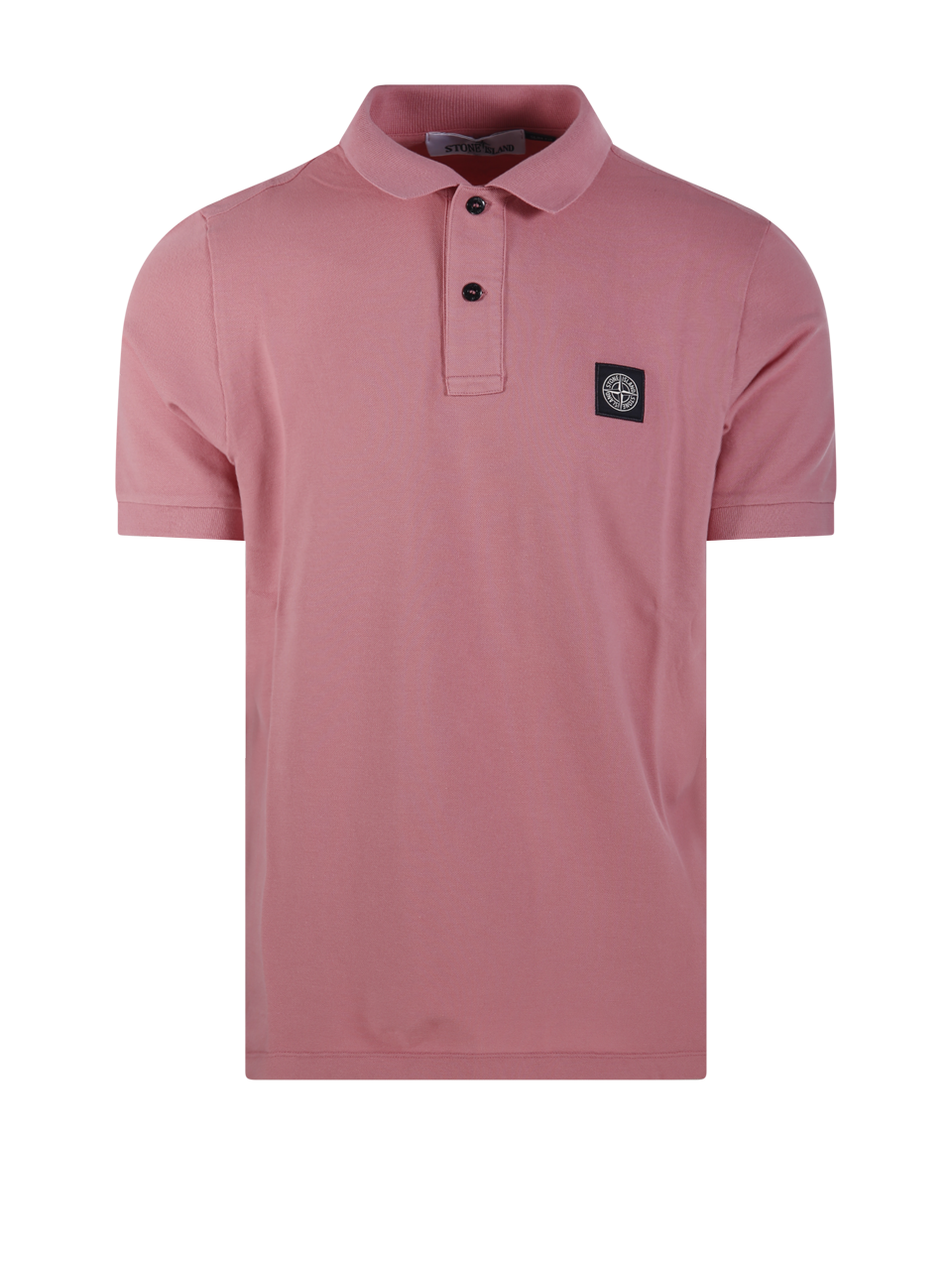 MEN STONE ISLAND PINK COTTON S/S POLO SLIM FIT