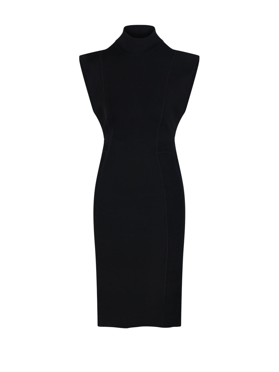 WOMAN ALAIA BLACK VISCOSE SEAM DRESS L