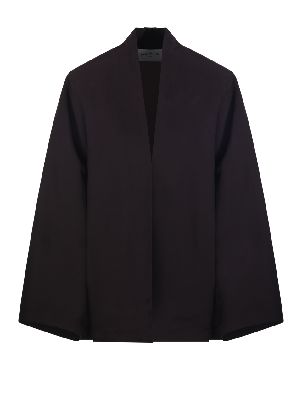WOMAN ALAIA DARK PURPLE PAPER STRAIGHT BLAZER 