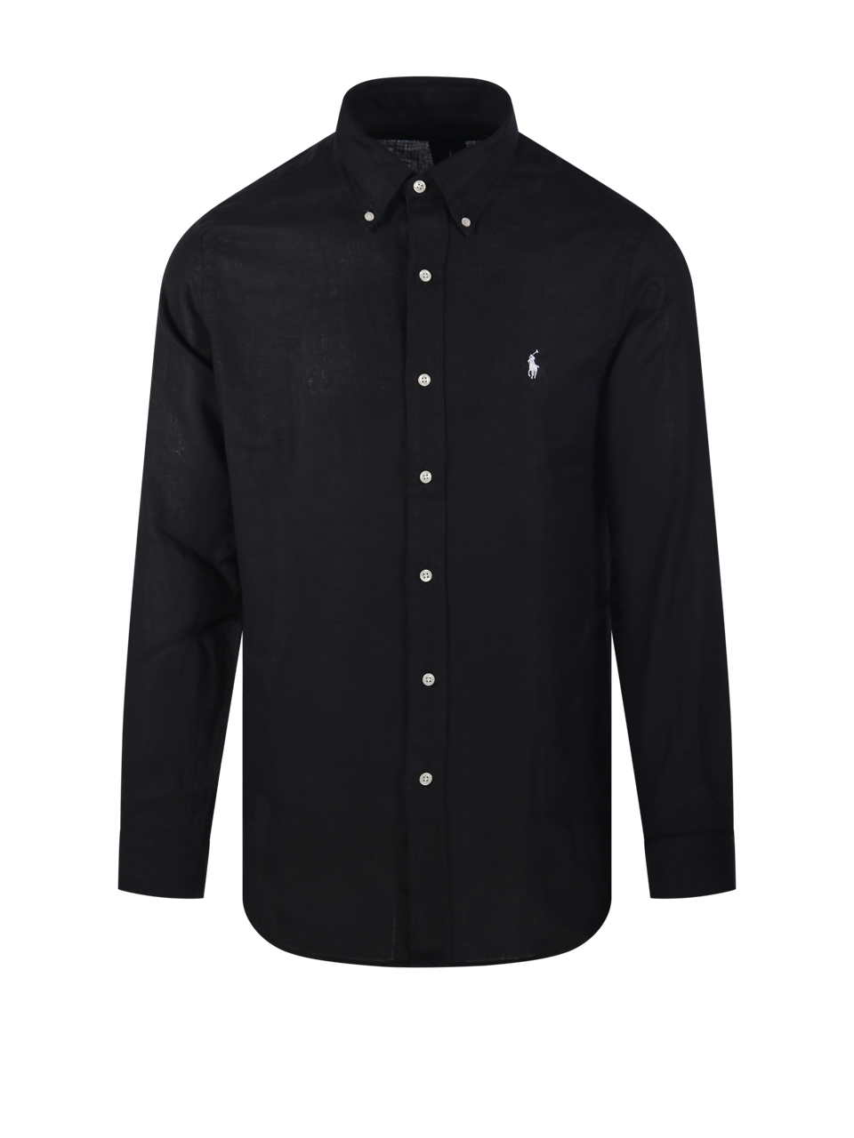MEN RALPH LAUREN BLACK LINEN SHIRT