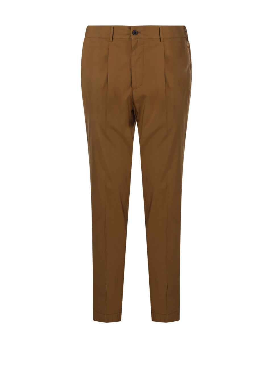 MEN SANTANIELLO BROWN COTTON IRNO PANT