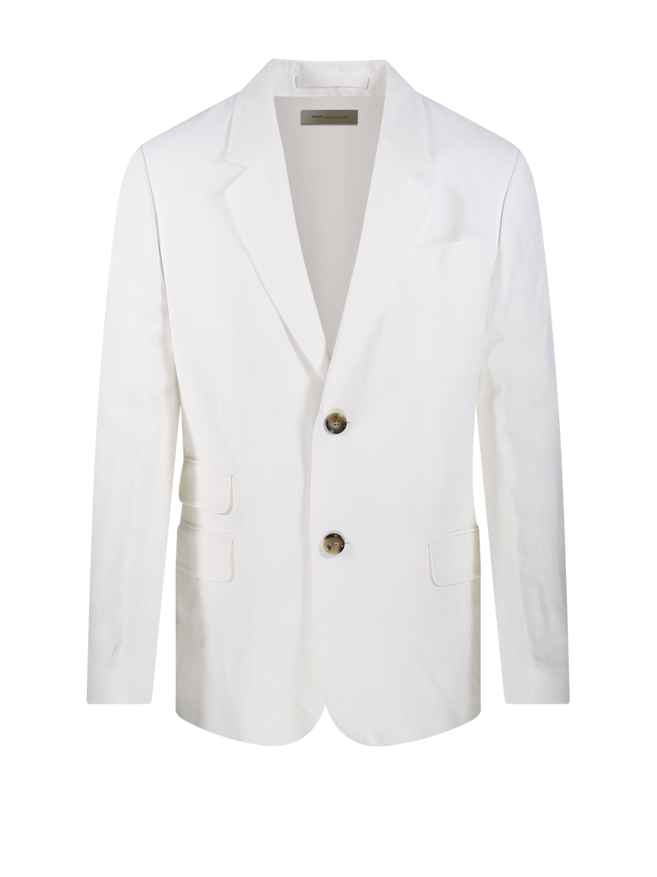 MEN AMI WHITE VISCOSE STRAIGHT SINGLE BREASTED JACKET