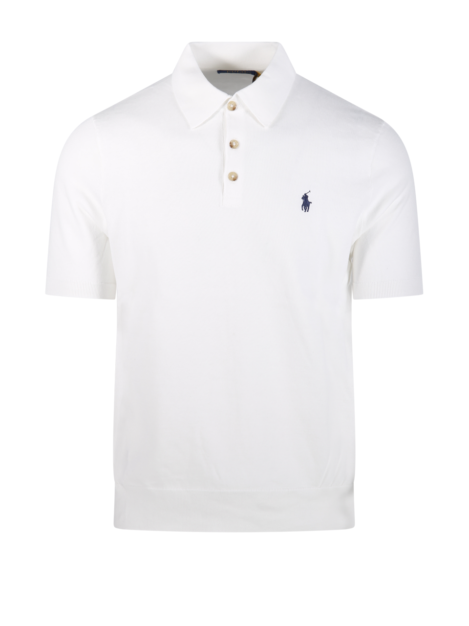 MEN RALPH LAUREN WHITE COTTON POLO