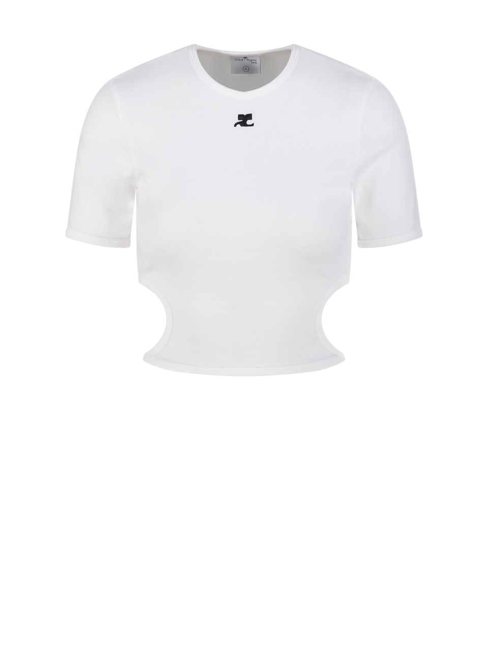 RIBBON CUT OUT CONTRAST T-SHIRT