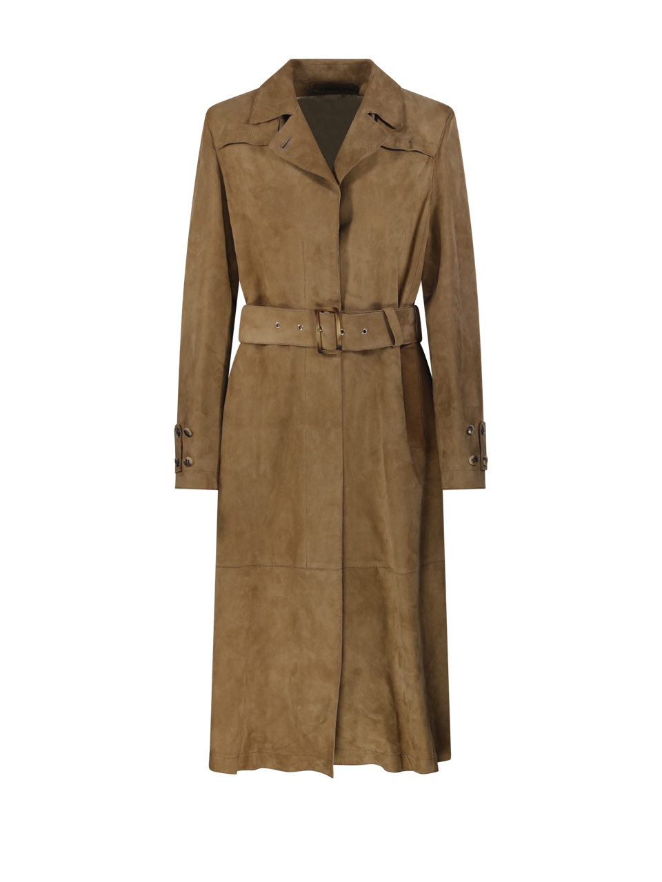 WOMAN GOLDEN GOOSE BROWN COTTON JOURNEY PEGGY TRENCH COAT