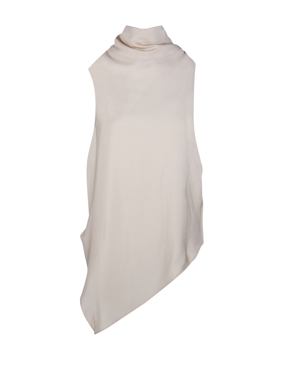 DRAPED COLLAR HALTERNECK TOP