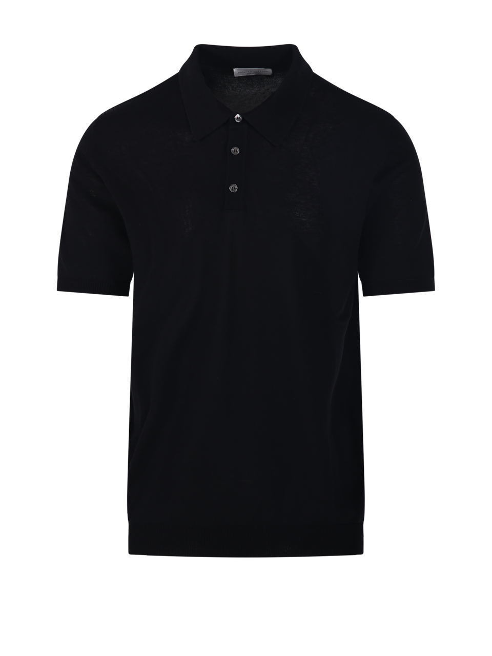 MEN ROBERTO COLLINA BLACK COTTON POLO