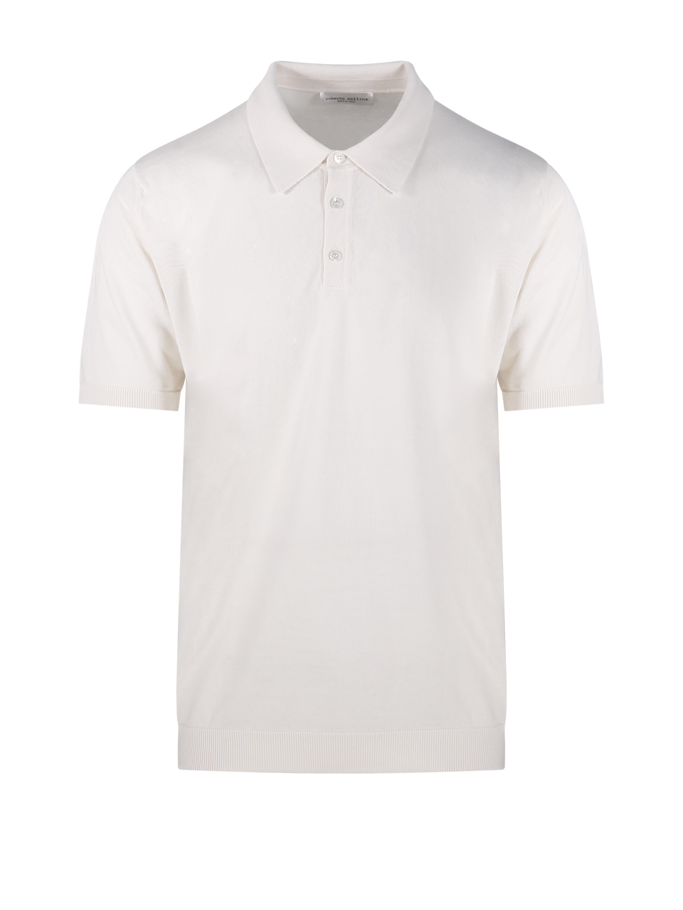 MEN ROBERTO COLLINA WHITE COTTON POLO