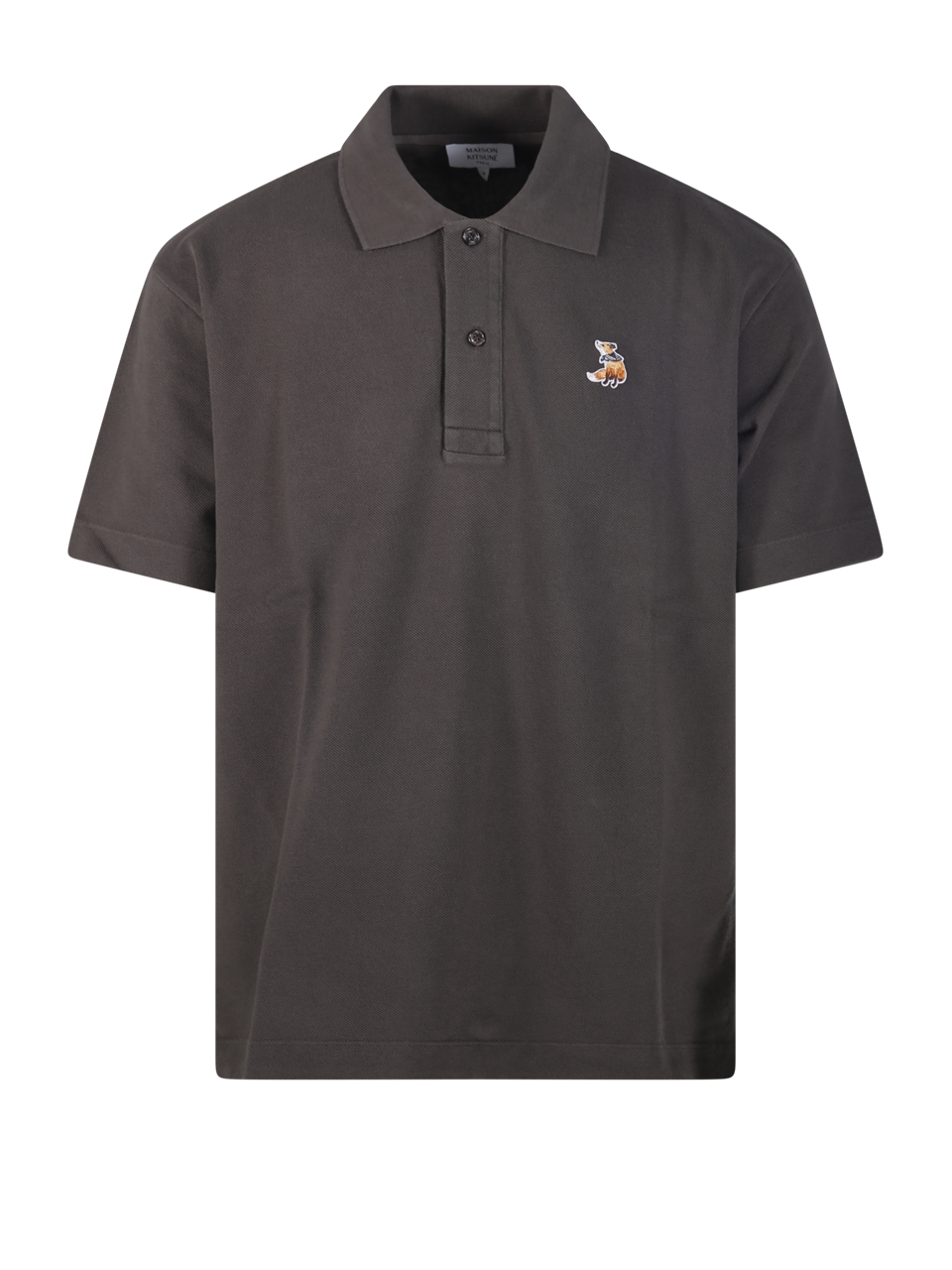 MEN MAISON KITSUNE BROWN ORGANIC COTTON DREAMING FOX COMFORT POLO