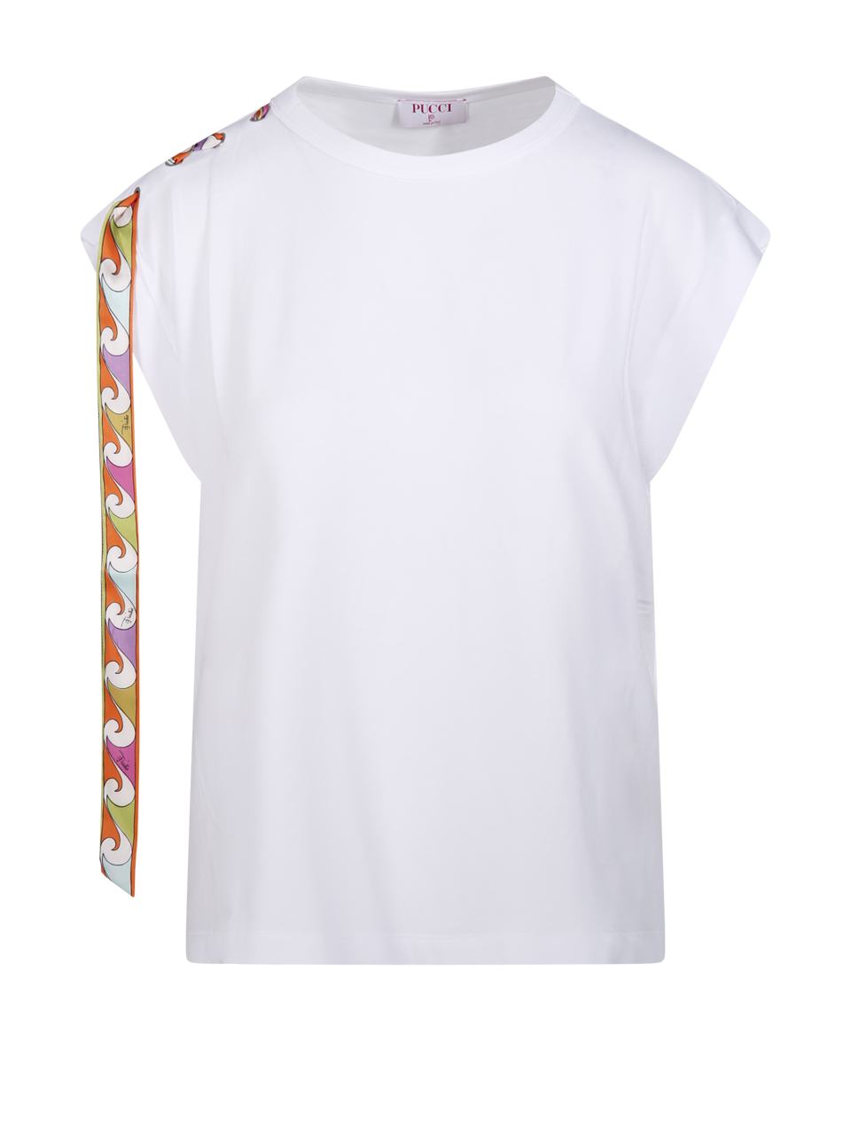 WOMAN EMILIO PUCCI WHITE VISCOSE TANK TOP