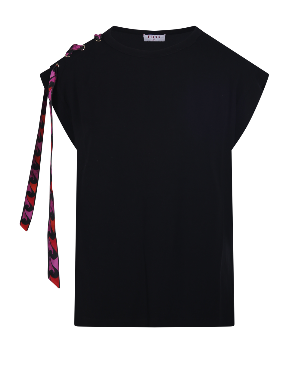 WOMAN EMILIO PUCCI BLACK VISCOSE TANK TOP