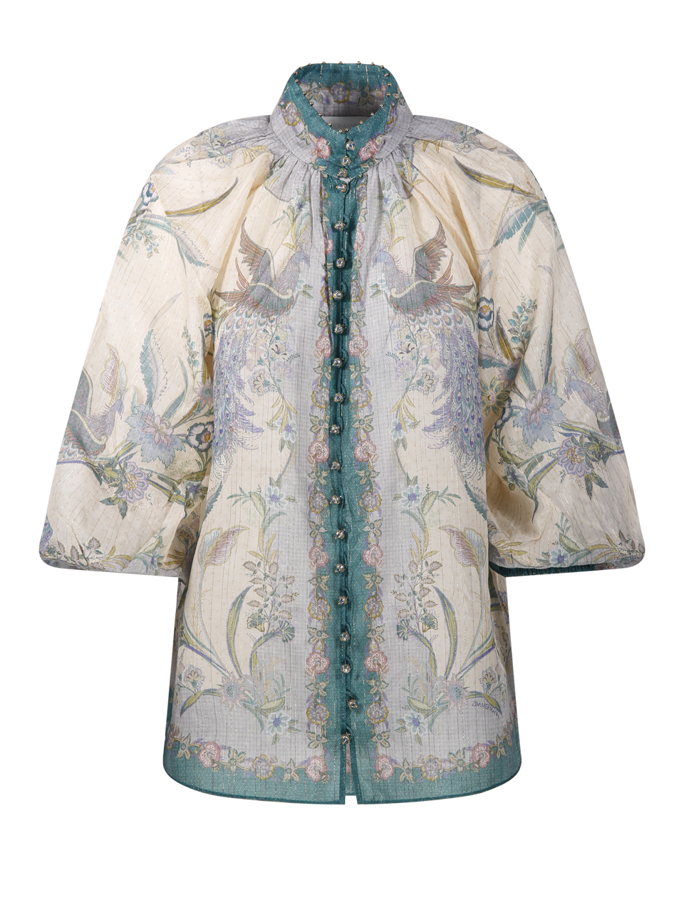 DONNA ZIMMERMANN BLOUSE INDRA BILLOW IN COTONE NUDE 