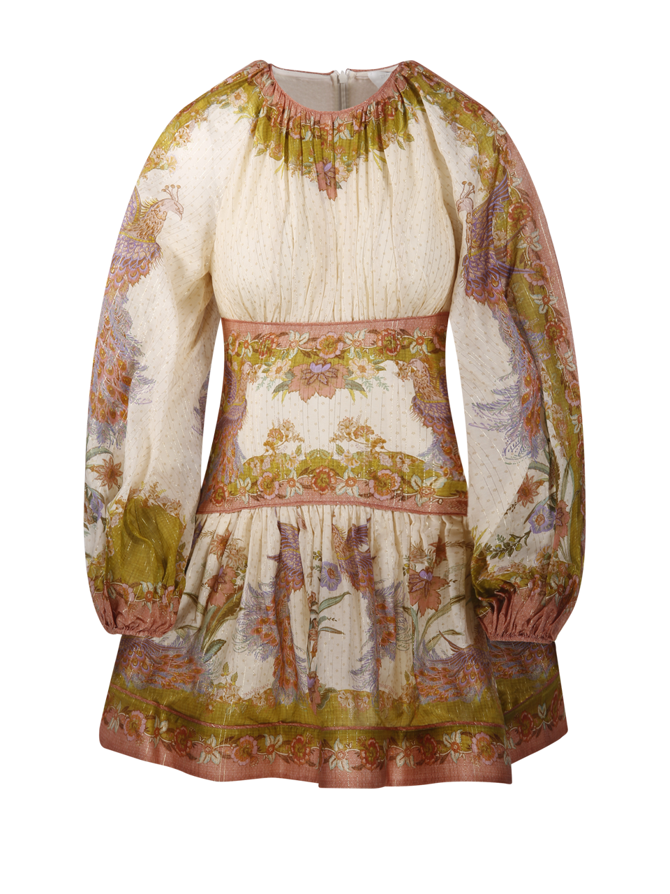 DONNA ZIMMERMANN MINI ABITO INDRA IN COTONE NUDE