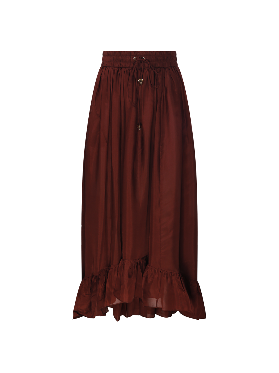 DONNA ZIMMERMANN GONNA LUNGA ASTER IN SETA ROSSA 