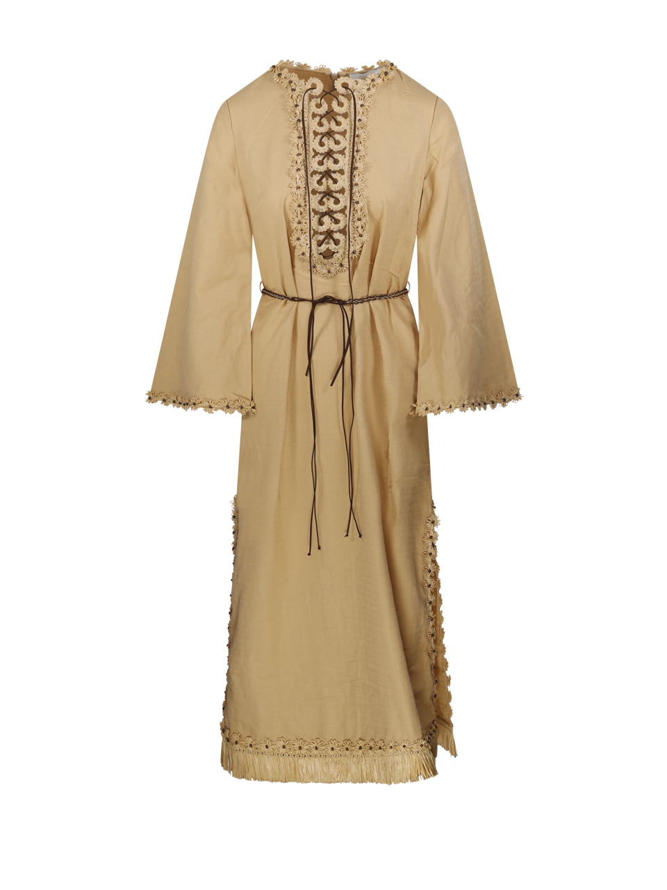 WOMAN ZIMMERMANN NUDE COTTON MAHON MIDI DRESS 