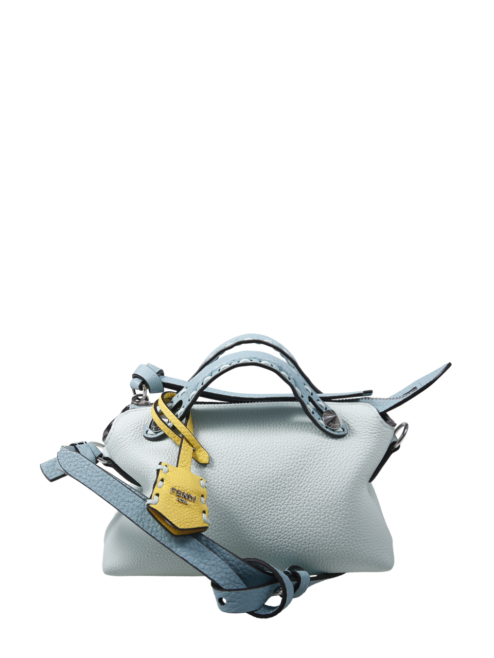WOMAN FENDI SKY BLUE LEATHER MINI BY THE WAY BAG