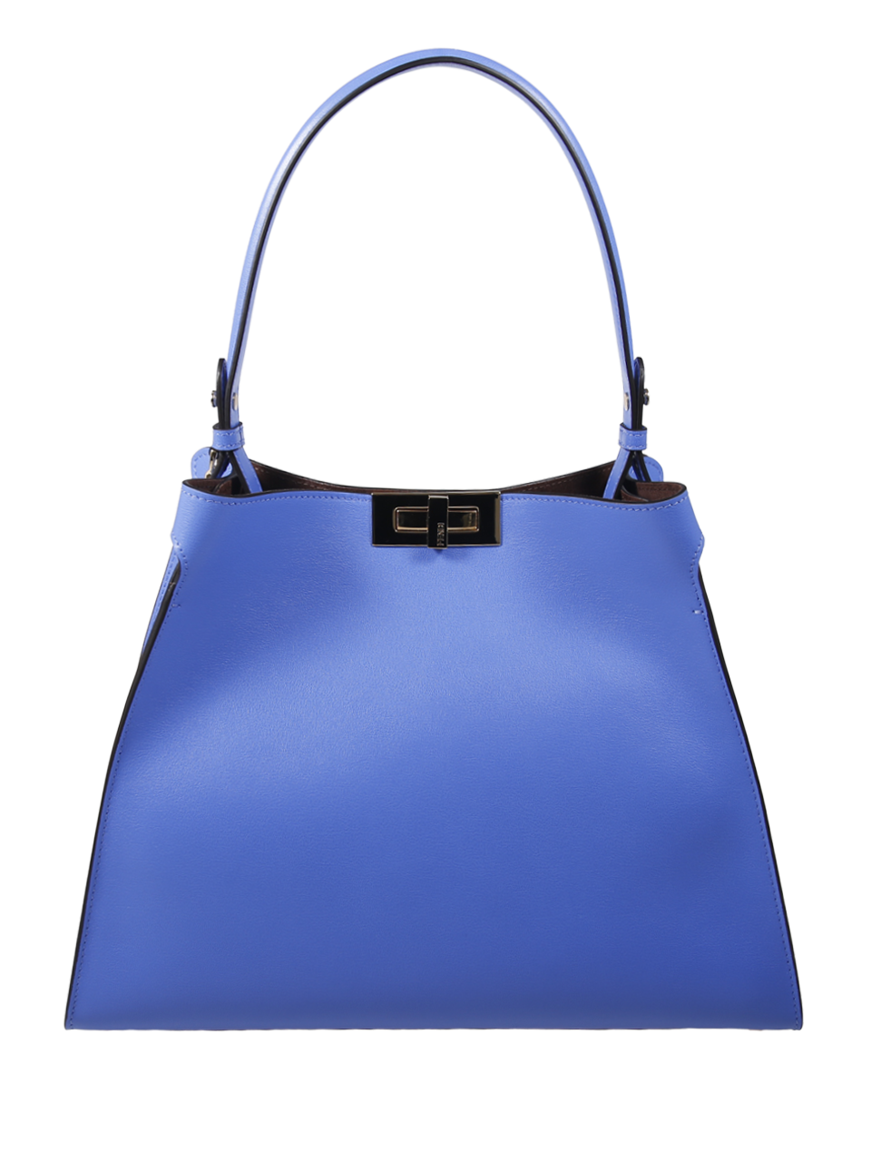 DONNA FENDI BORSA MEDIA WAY IN PELLE BLU