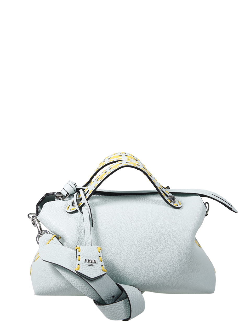 DONNA FENDI BORSA BY THE WAY MEDIA IN PELLE AZZURRA 