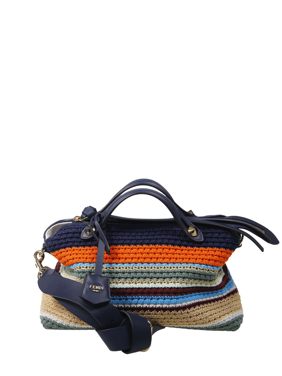 DONNA FENDI BORSA BY THE WAY CROCHET IN PELLE MULTICOLOR