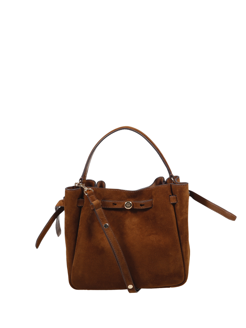 DONNA TORY BURCH BORSA A SECCHIELLO ROMY IN PELLE SCAMOSCIATA 