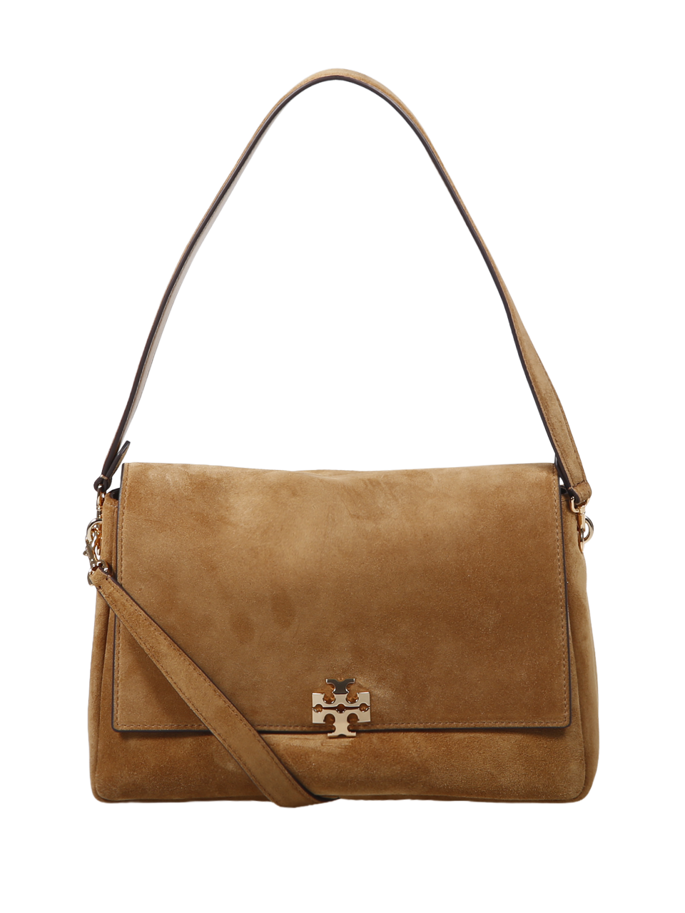 DONNA TORY BURCH BORSA A TRACOLLA CHARLIE IN PELLE SCAMOSCIATA BEIGE 