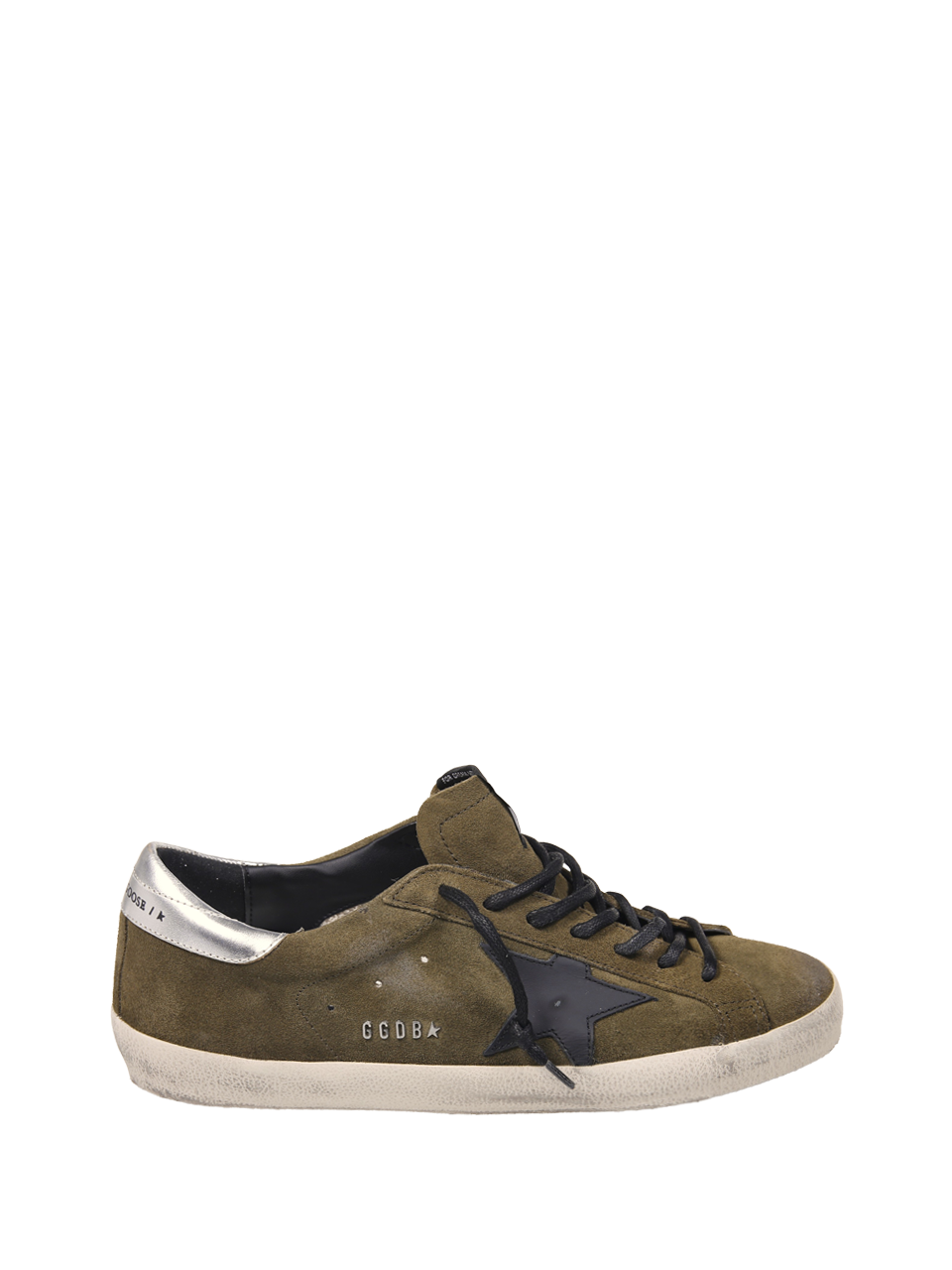 UOMO GOLDEN GOOSE SNEAKER SUPER STAR IN PELLE VERDE 