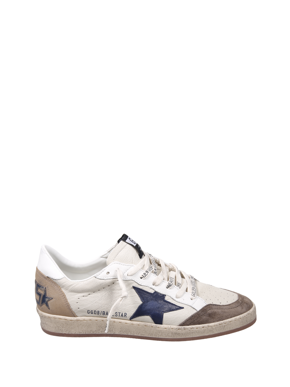 MEN GOLDEN GOOSE WHITE LEATHER BALLSTAR SNEAKER 