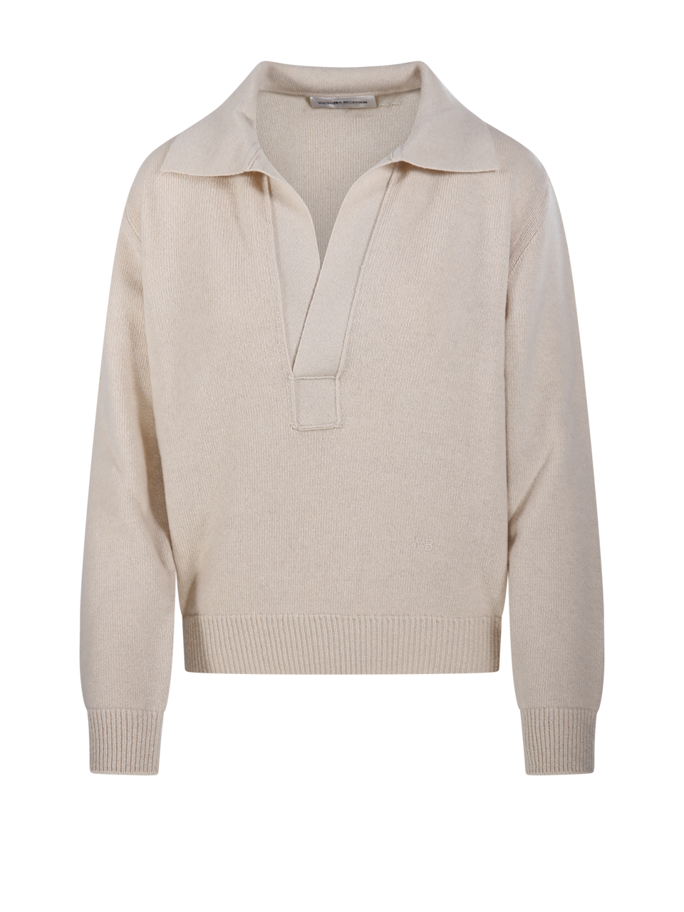 DONNA VICTORIA BECKHAM MAGLIONE IN LANA MERINO NUDE 