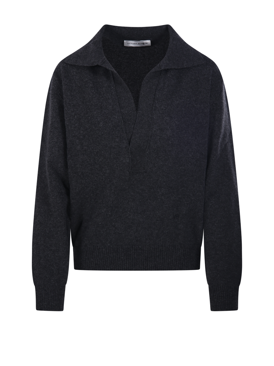 DONNA VICTORIA BECKHAM MAGLIONE IN LANA MERINO GRIGIO 