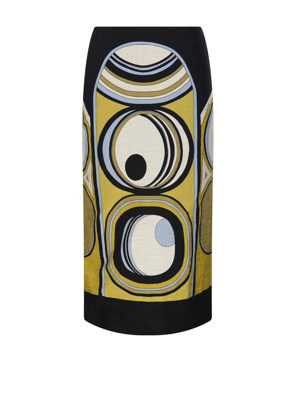 WOMAN LA DOUBLEJ MULTICOLOR COTTON PENCIL SKIRT
