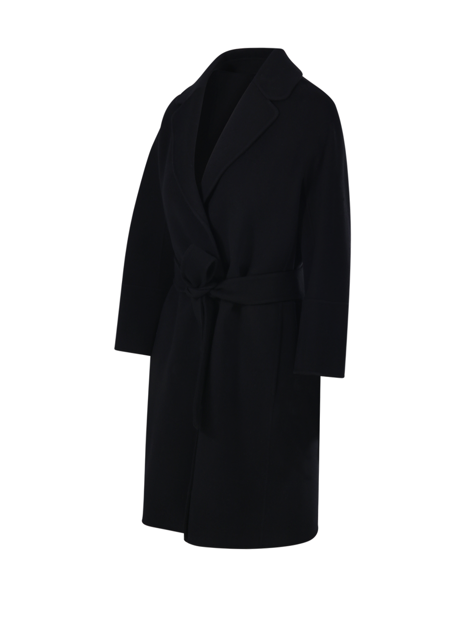 WOMAN MAXMARA S BLACK VIRGIN WOOL ARONA COAT