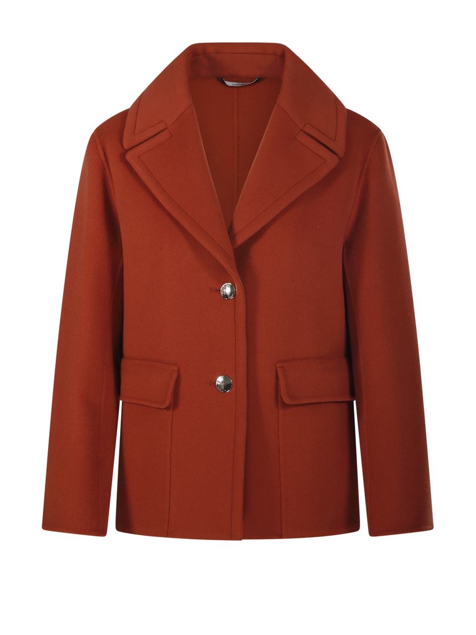 WOMAN MAXMARA S ORANGE VIRGIN WOOL SISSY COAT 