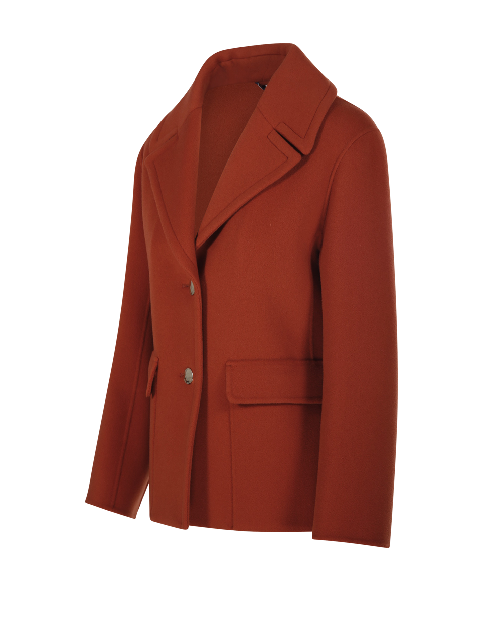 WOMAN MAXMARA S ORANGE VIRGIN WOOL SISSY COAT 