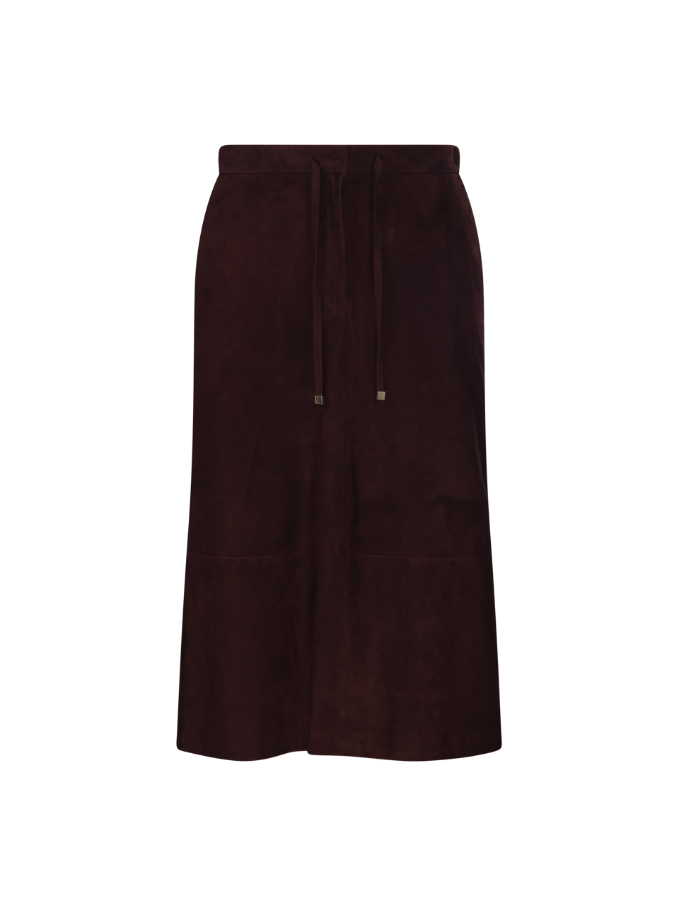 WOMAN MAXMARA RED LEATHER GAZZA SUEDE SKIRT