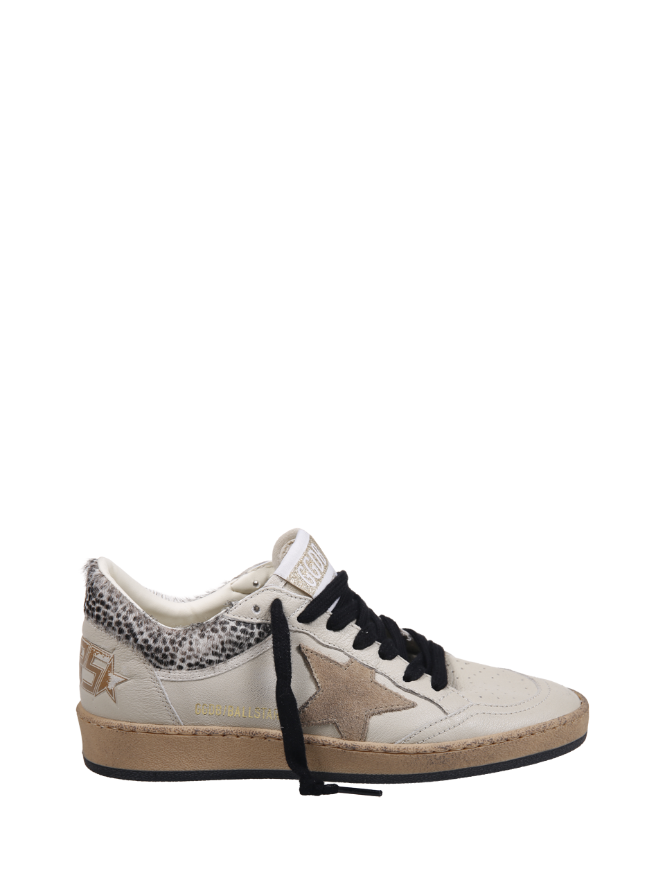 WOMAN GOLDEN GOOSE BEIGE LEATHER BALLSTAR SNEAKER 