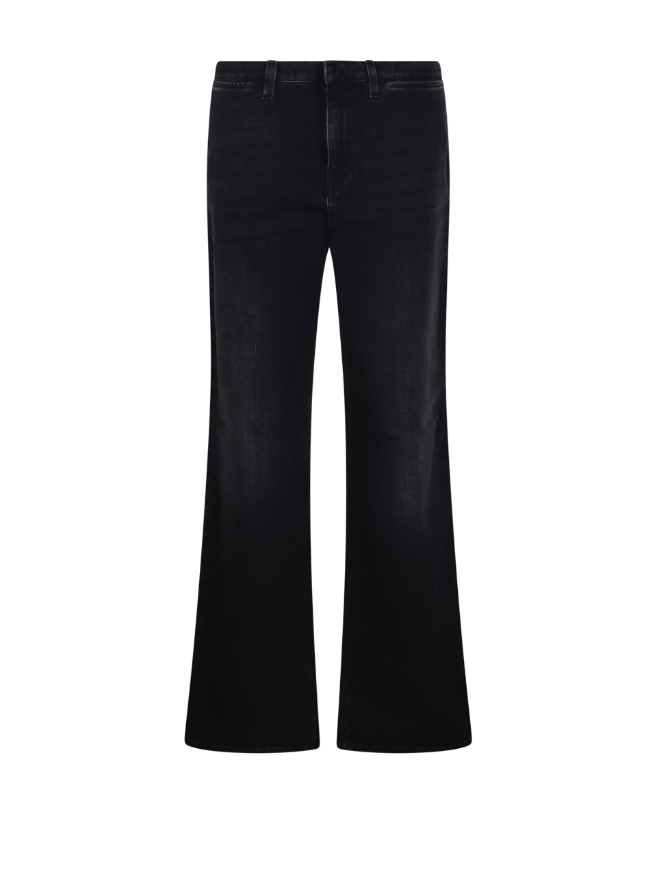 WOMAN GUCCI BLACK COTTON LOW STRAIGHT JEANS