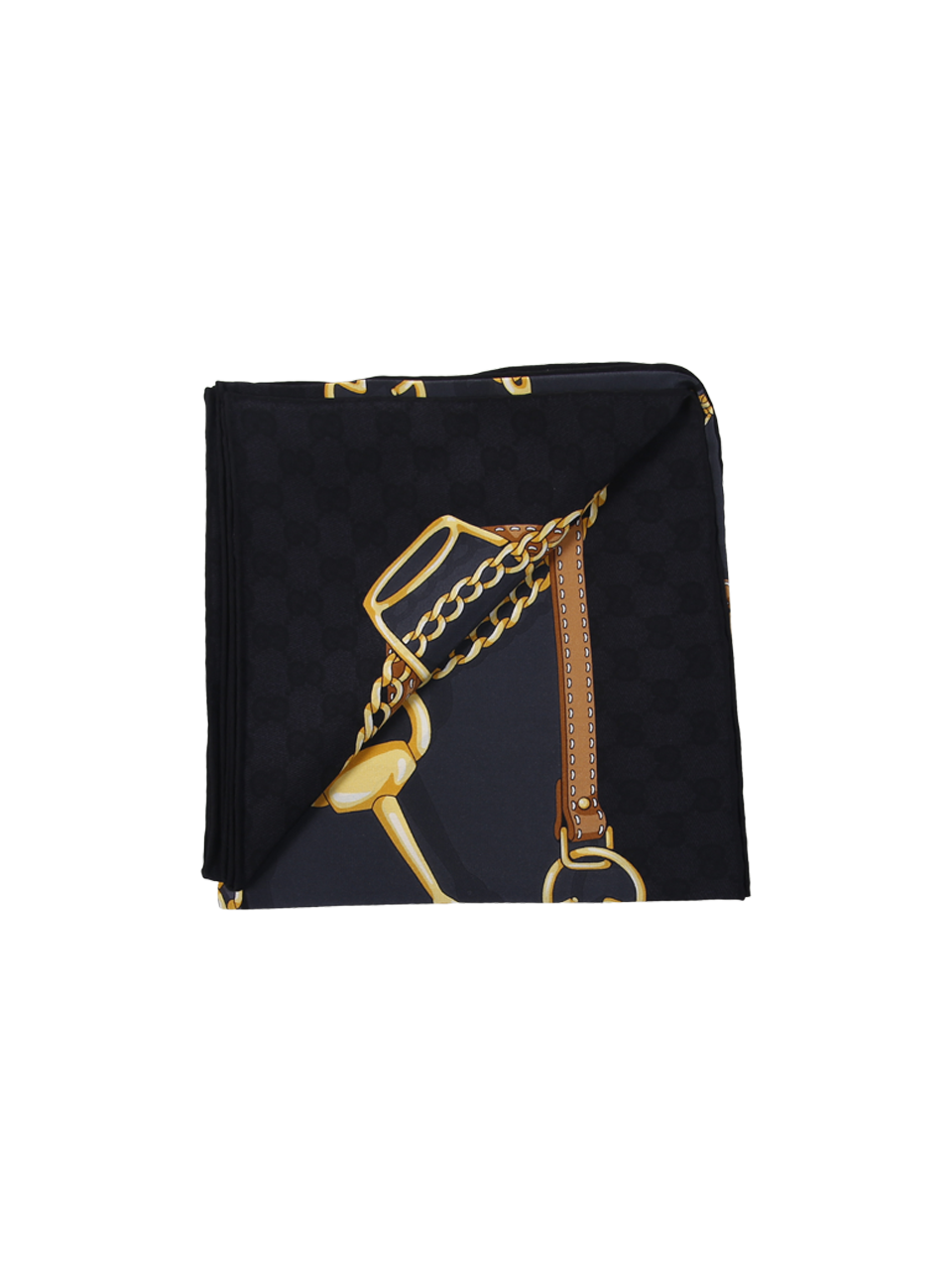 WOMAN GUCCI BLACK SILK FOULARD