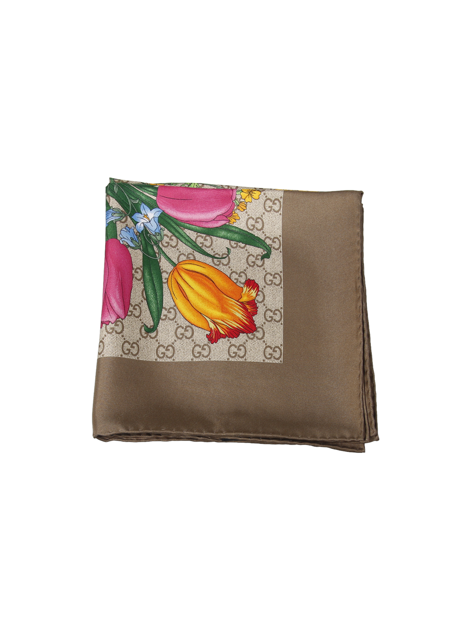 WOMAN GUCCI BEIGE SILK FOULARD FLORA