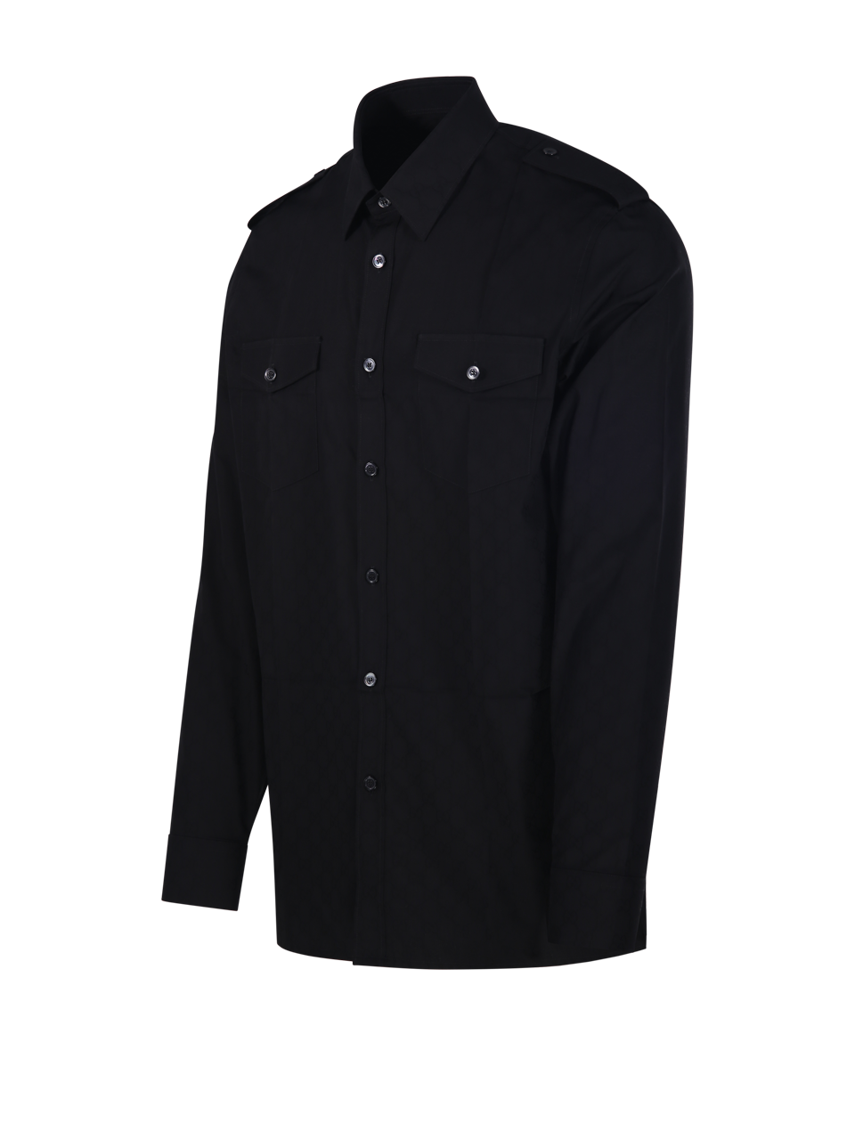 MEN GUCCI BLACK COTTON SHIRT