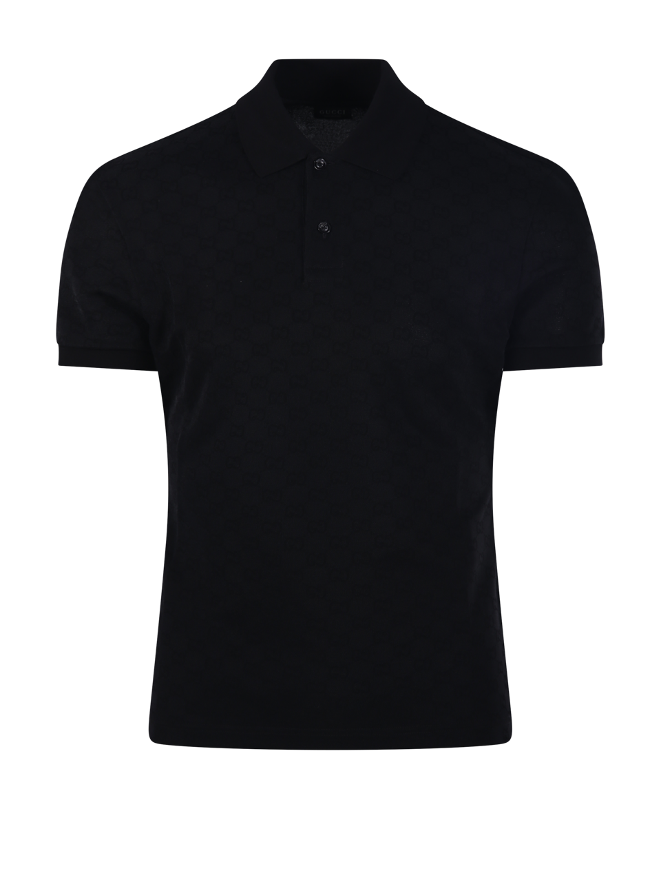 MEN GUCCI BLACK VISCOSE S/S POLO