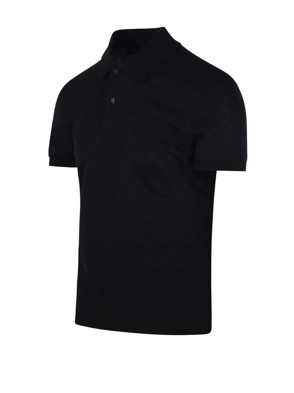 MEN GUCCI BLACK VISCOSE S/S POLO