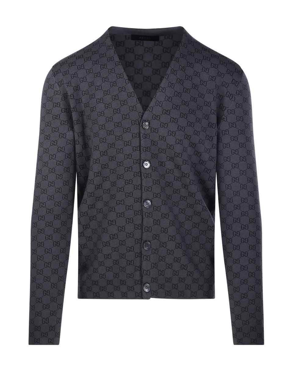 MEN GUCCI GREY WOOL CARDIGAN