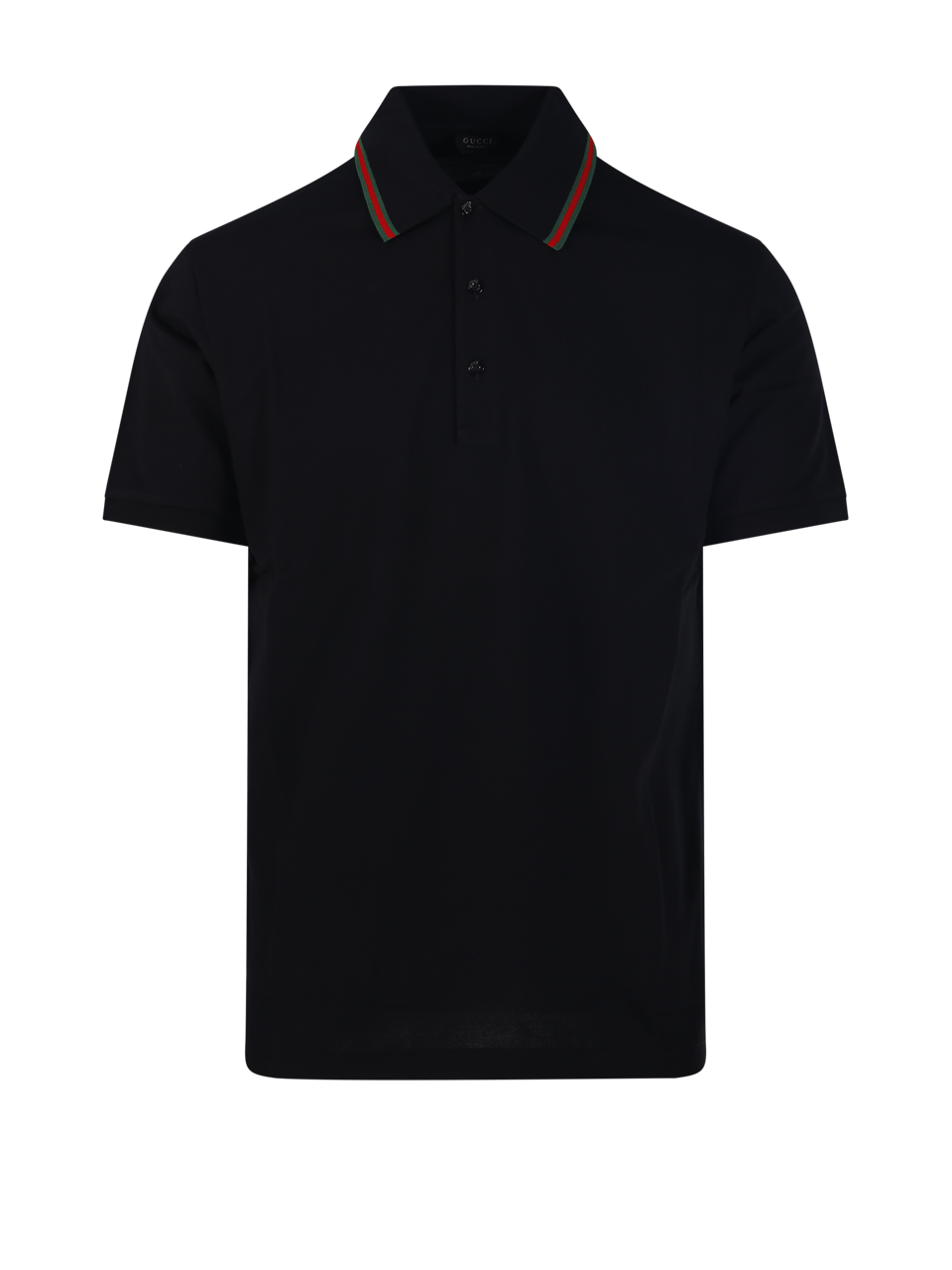 MEN GUCCI BLACK COTTON S/S POLO