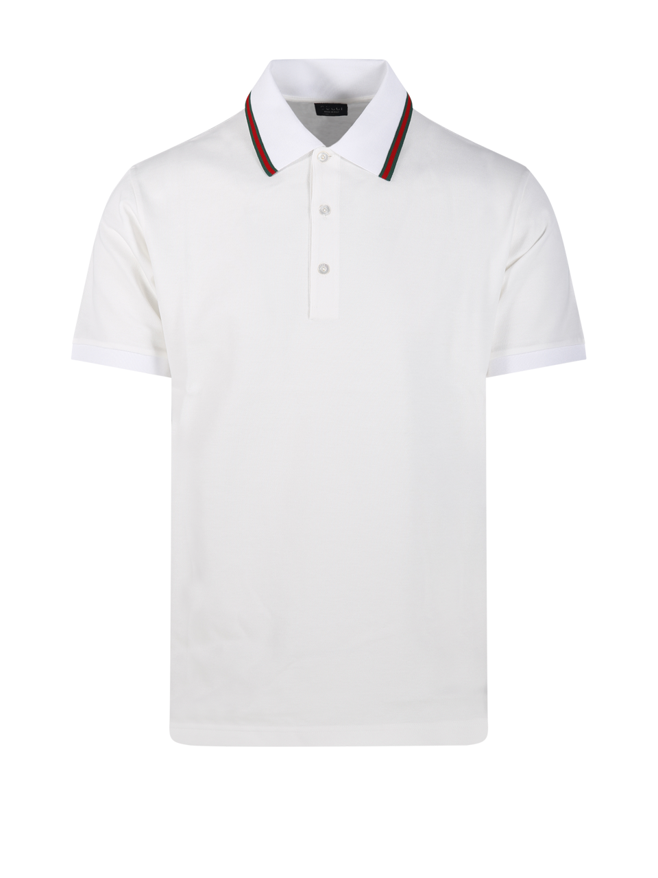 MEN GUCCI WHITE COTTON S/S POLO