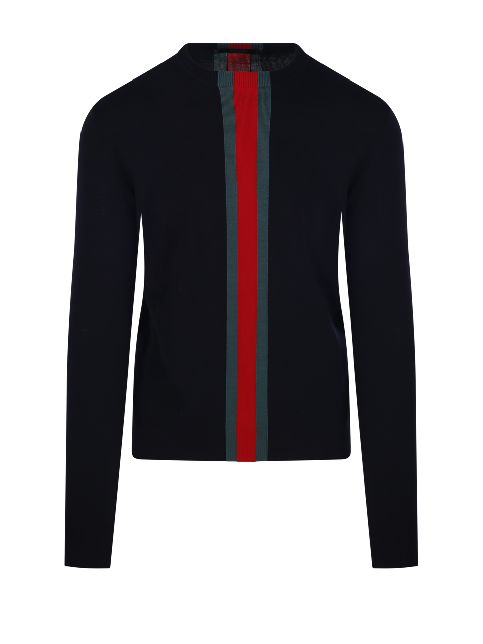 MEN GUCCI BLUE COTTON CREW NECK SWEATER