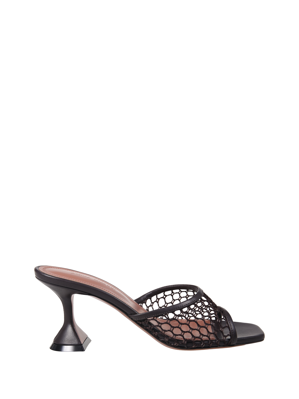 WOMAN AMINA MUADDI BROWN LEATHER LUPITA NET SLIPPER