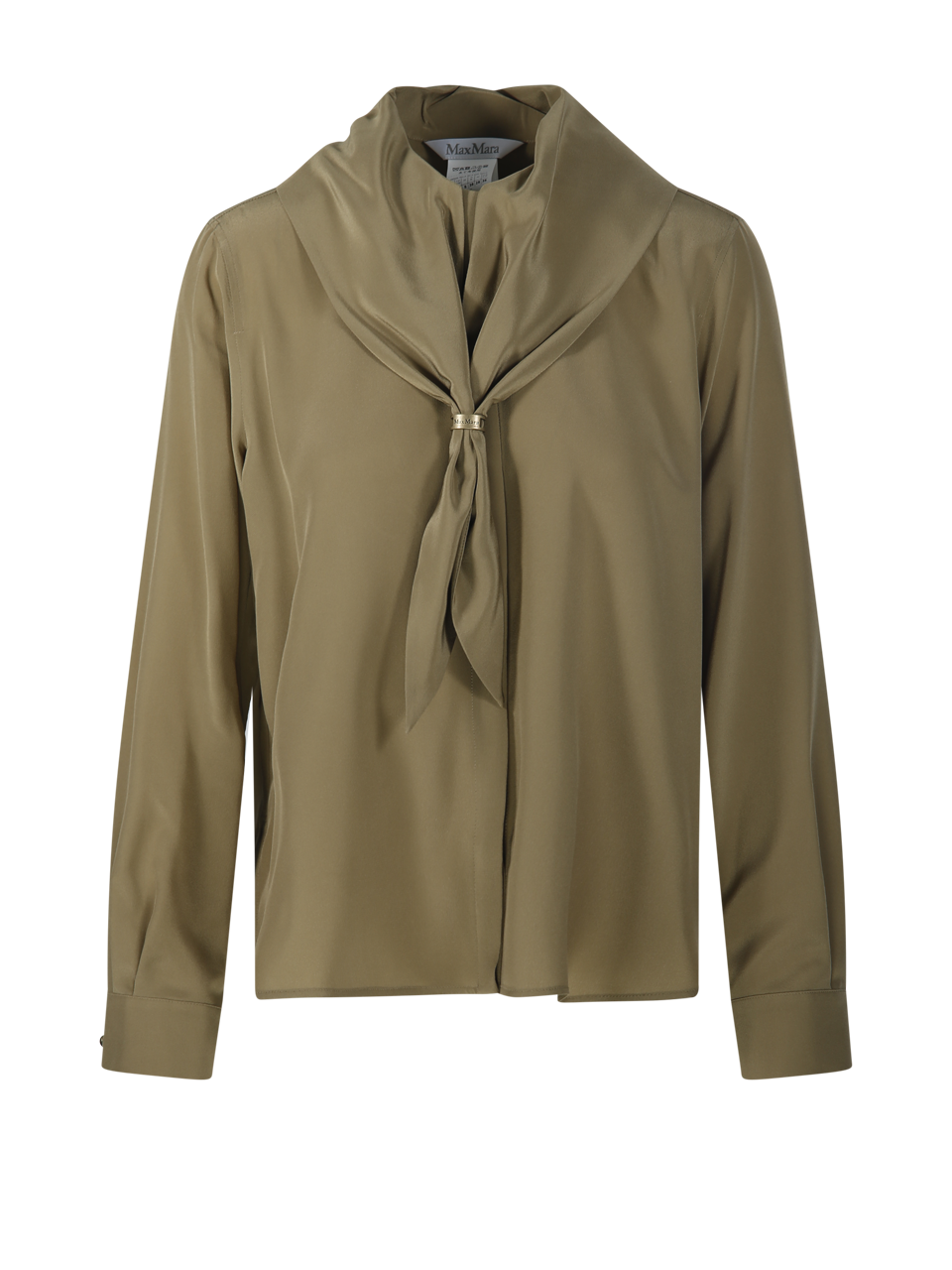 WOMAN MAXMARA GREEN SILK DRY SHIRT