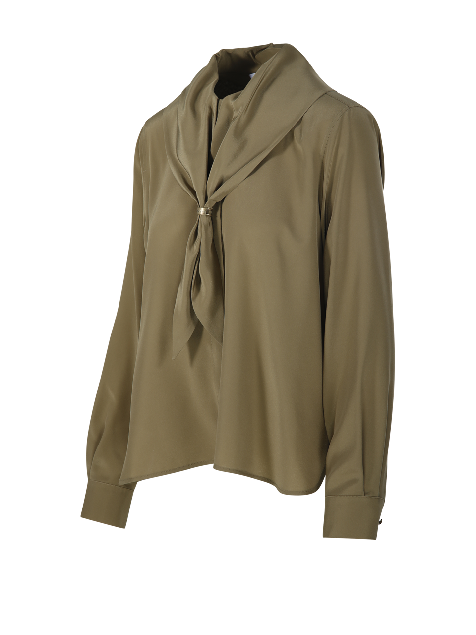 WOMAN MAXMARA GREEN SILK DRY SHIRT