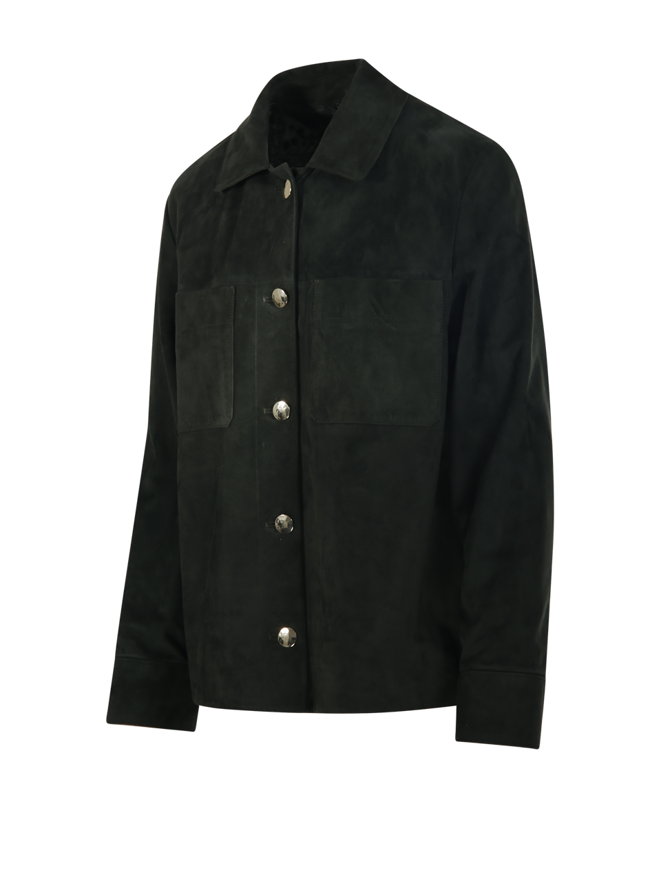 WOMAN MAXMARA S GREEN LEATHER ABISSO LEATHER JACKET