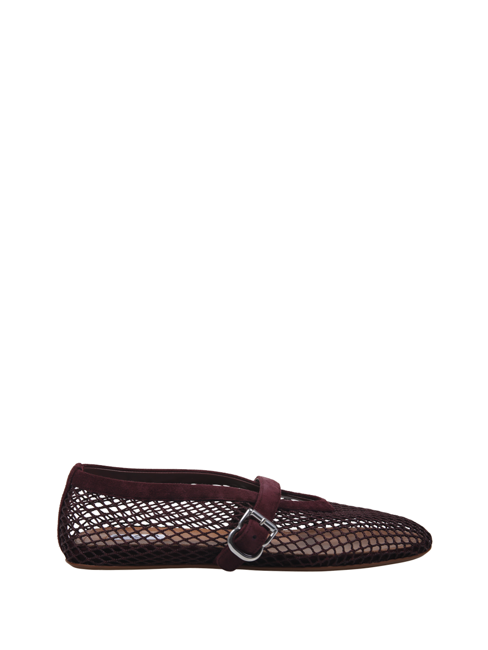 WOMAN ALAIA BORDEAUX LEATHER BALLET FLAT